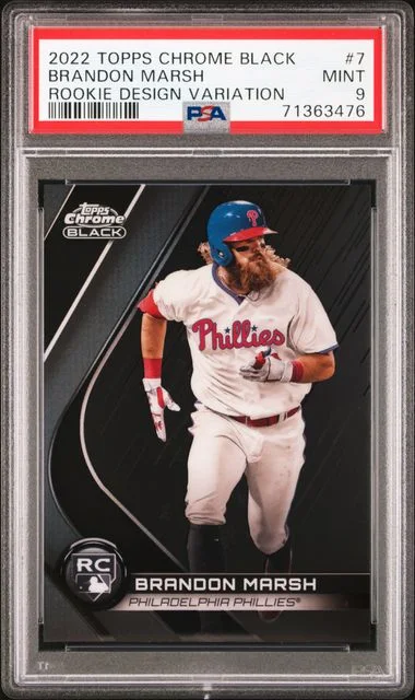 2022 Topps Chrome Black Brandon Marsh Design Variations #7 card image