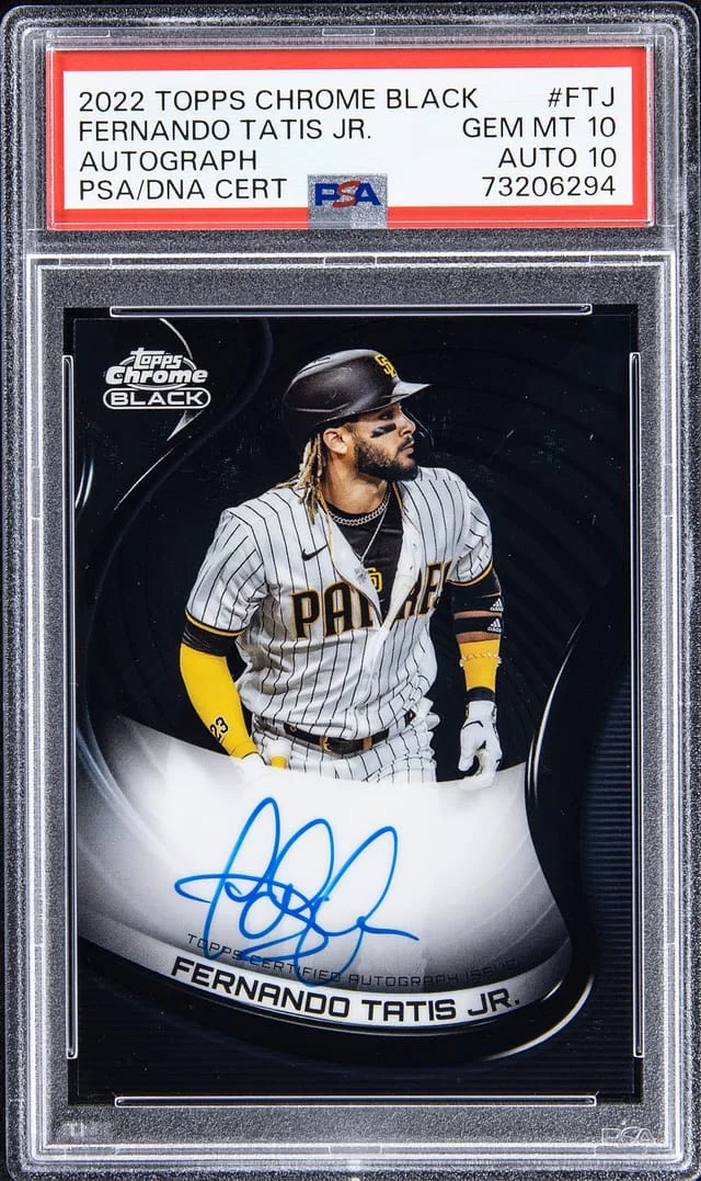 2022 Topps Chrome Black Fernando Tatis Jr. Autograph #FTJ card image