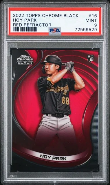 2022 Topps Chrome Black Hoy Park Red Refractor #16 card image