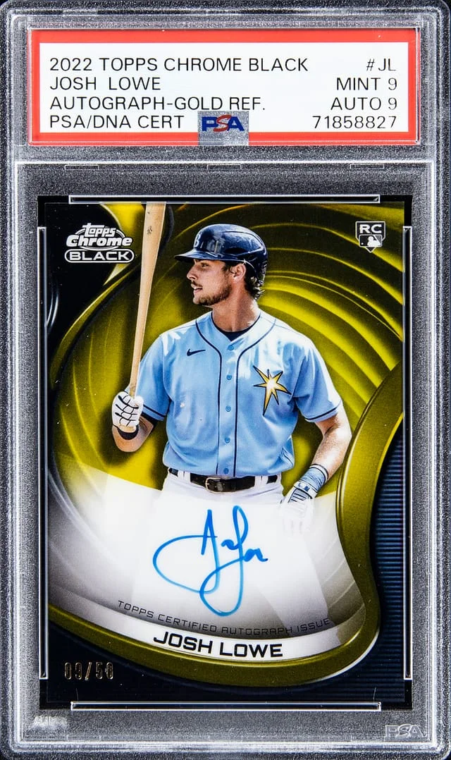 2022 Topps Chrome Black Josh Lowe Autograph #JL card image
