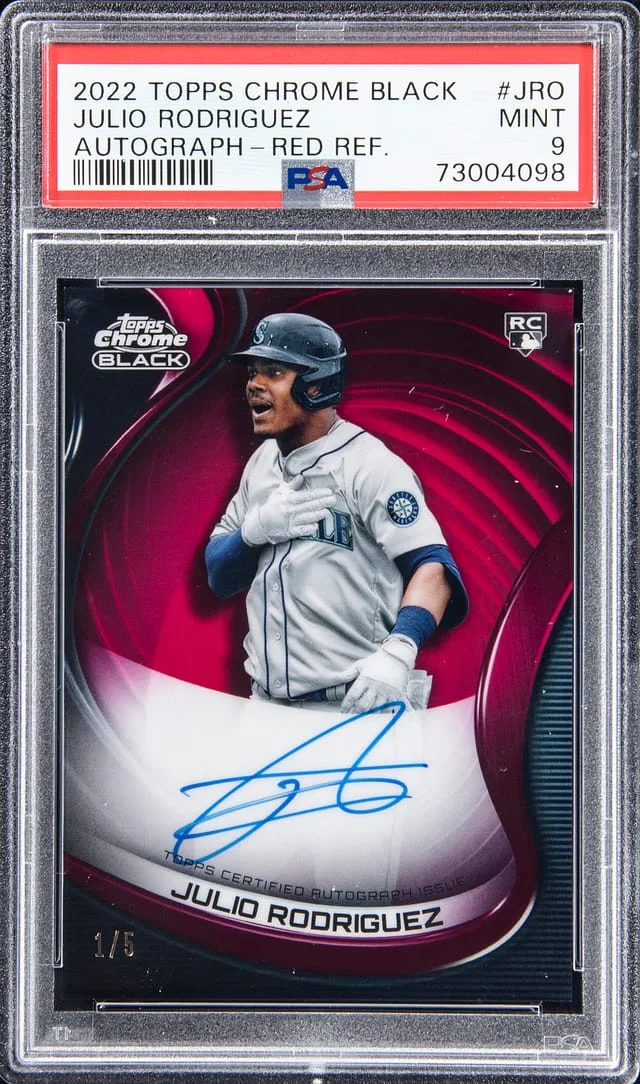 2022 Topps Chrome Black Julio Rodriguez Autographs SuperFractor #CBA-JRO card image