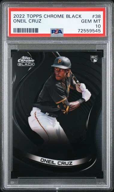 2022 Topps Chrome Black ONeil Cruz Gold Mini Diamond Refractor #38 card image