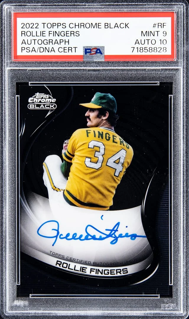 2022 Topps Chrome Black Rollie Fingers Autograph #RF card image