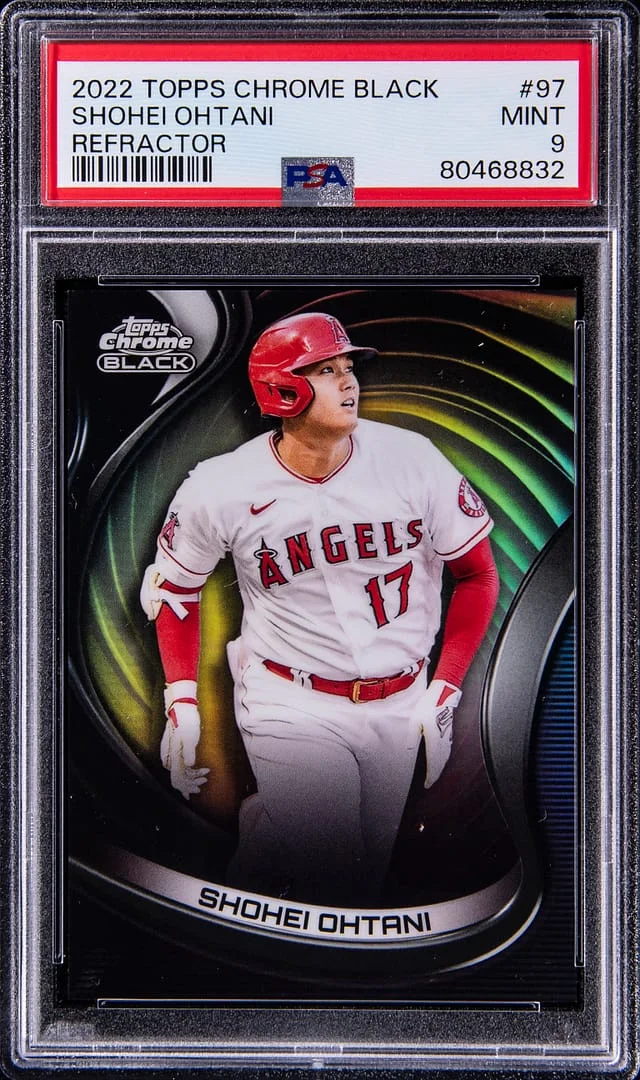 2022 Topps Chrome Black Shohei Ohtani Refractor #97 card image