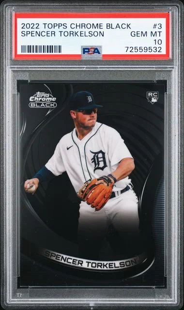 2022 Topps Chrome Black Spencer Torkelson #3 card image