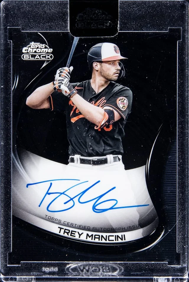 2022 Topps Chrome Black Trey Mancini Base Autograph #CBA-TM card image