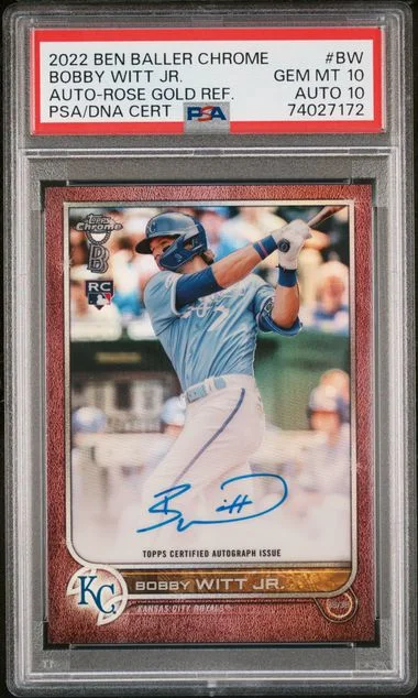 2022 Topps Chrome Bobby Witt Jr. Ben Baller Autographs #BW card image