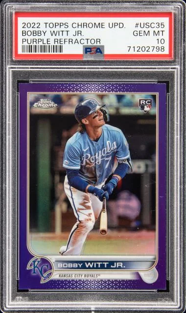 2022 Topps Chrome Bobby Witt Jr. Purple Refractor #USC35 card image
