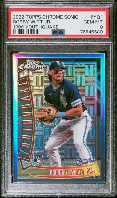 2022 Topps Chrome Bobby Witt Jr 1996 Youthquake #YQ1 card image