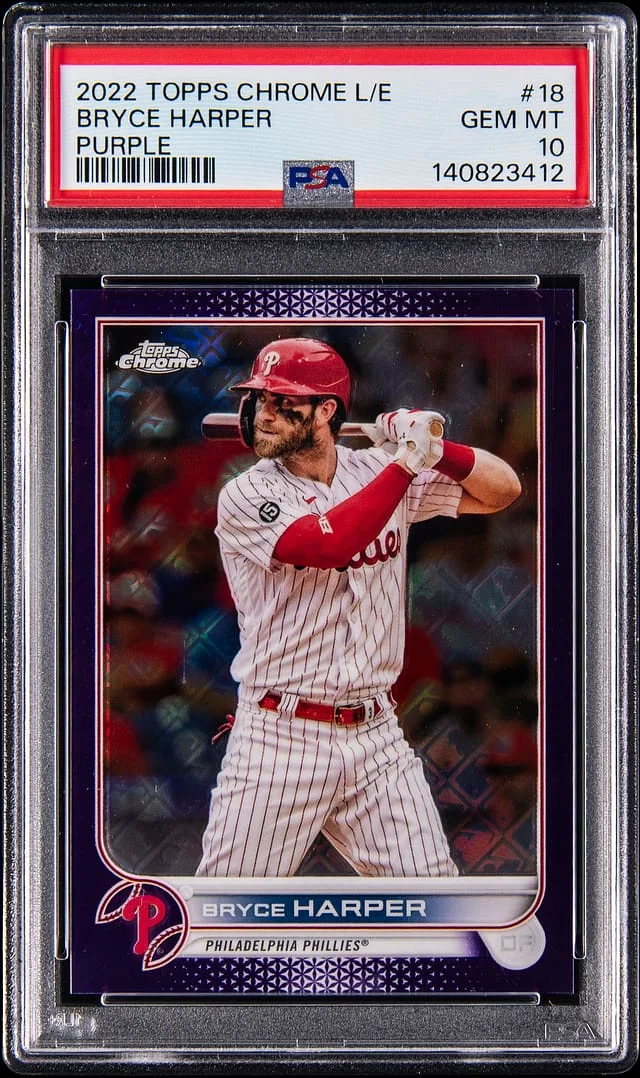 2022 Topps Chrome Bryce Harper Edition Purple #18 card image
