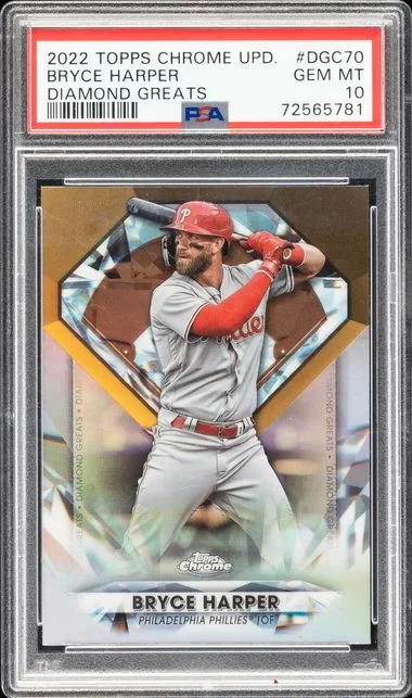 2022 Topps Chrome Bryce Harper Diamond Greats #DGC70 card image