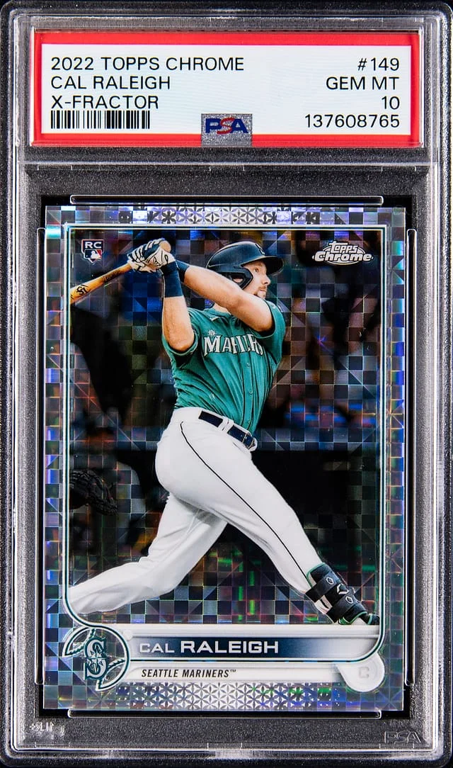 2022 Topps Chrome Cal Raleigh X-Fractor #149 card image