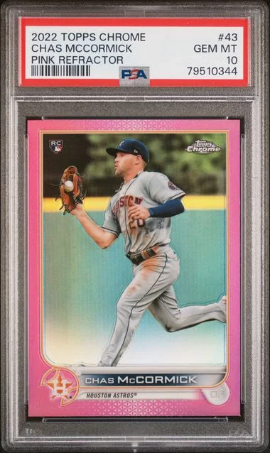 2022 Topps Chrome Chas Mccormick Pink Refractor #43 card image