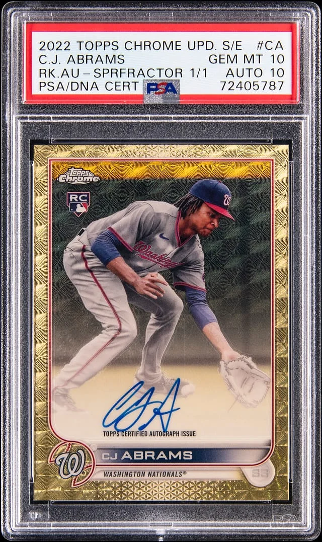 2022 Topps Chrome C.J. Abrams Edition Autograph Superfractor #RA-CA card image