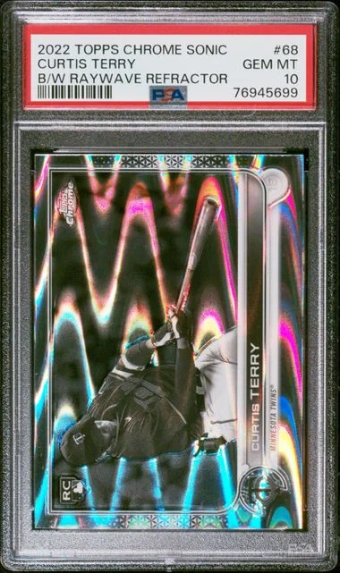 2022 Topps Chrome Curtis Terry Black & White Raywave Refractor #68 card image