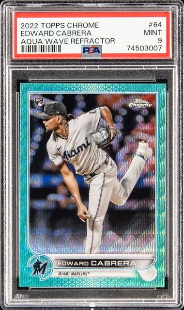 2022 Topps Chrome Edward Cabrera Sepia Refractor #64 card image