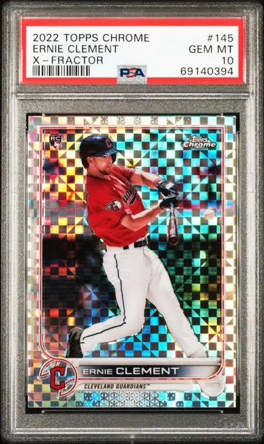 2022 Topps Chrome Ernie Clement X-Fractor #145 card image