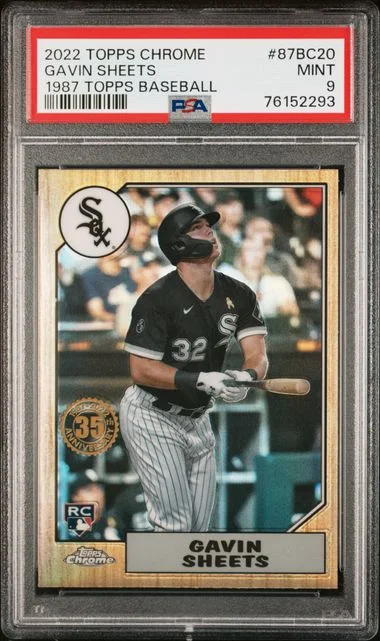 2022 Topps Chrome Gavin Sheets 1987 Topps Baseball #87BC-20 card image