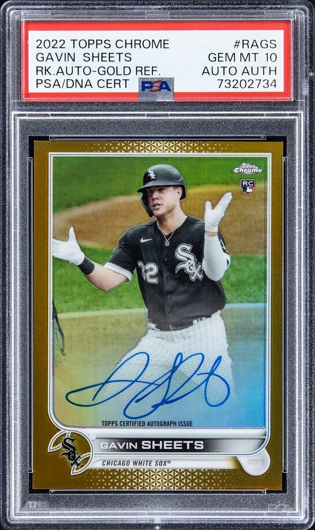 2022 Topps Chrome Gavin Sheets Autograph Gold Refractor #RAGS card image