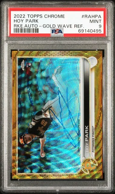 2022 Topps Chrome Hoy Park Autographs Gold Wave Refractor #RA-HPA card image