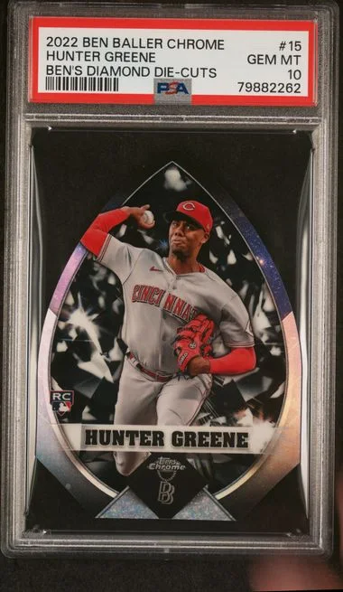 2022 Topps Chrome Hunter Greene Ben Baller Ben's Diamond Die-Cuts #BBDC-15 card image
