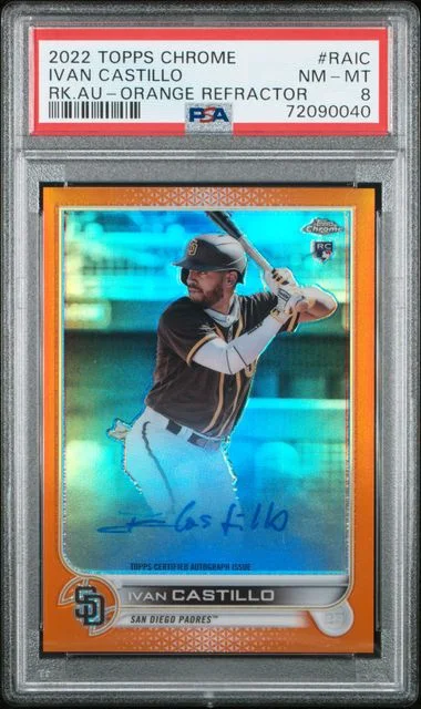 2022 Topps Chrome Ivan Castillo Autographs Orange Refractor #RA-IC card image