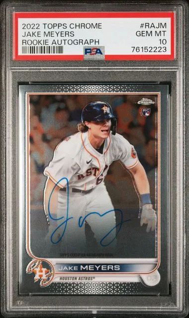 2022 Topps Chrome Jake Meyers Autograph #RAJM card image