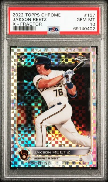 2022 Topps Chrome Jakson Reetz Prism Refractor #157 card image