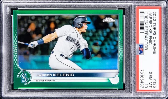 2022 Topps Chrome Jarred Kelenic Green Refractor #135 card image