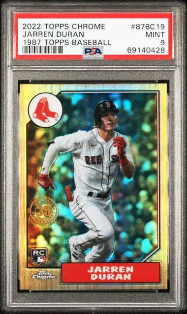 2022 Topps Chrome Jarren Duran 1987 Topps Baseball #87BC-19 card image