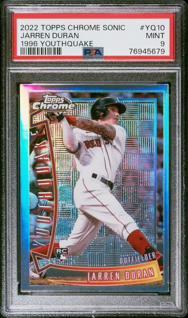 2022 Topps Chrome Jarren Duran 1996 Youthquake #YQ10 card image