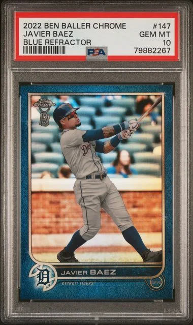2022 Topps Chrome Javier Baez Prism Refractor #147 card image