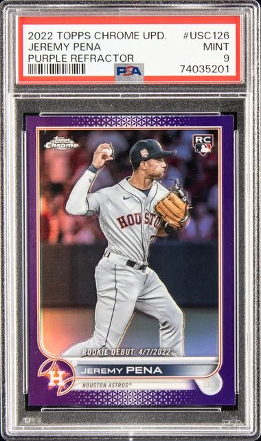 2022 Topps Chrome Jeremy Pena Purple Refractor #Usc126 card image