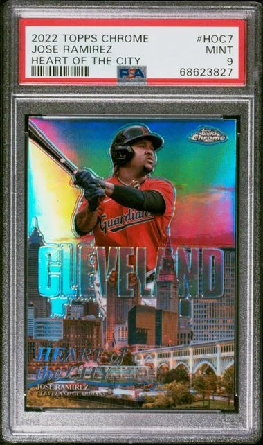 2022 Topps Chrome Jose Ramirez Heart Of The City #HOC-7 card image