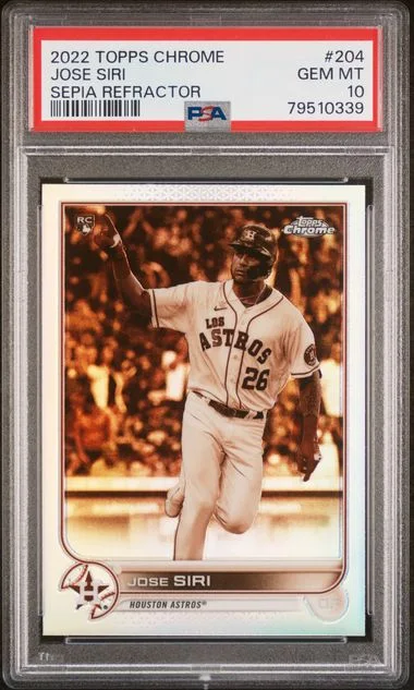 2022 Topps Chrome Jose Siri Sepia Refractor #204 card image