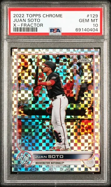 2022 Topps Chrome Juan Soto Pink Refractor #129 card image