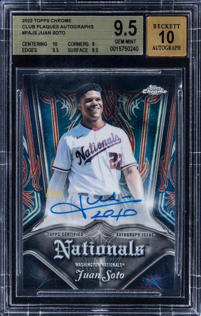 2022 Topps Chrome Juan Soto Club Plaques Autographs #PAJS card image