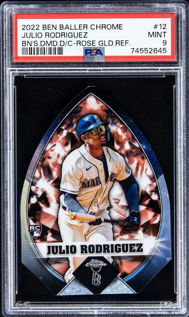 2022 Topps Chrome Julio Rodriguez Ben Baller Ben's Diamond Die-Cuts #12 card image