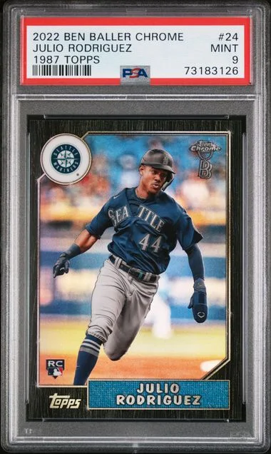 2022 Topps Chrome Julio Rodriguez Ben Baller 1987 Topps #87BC-24 card image
