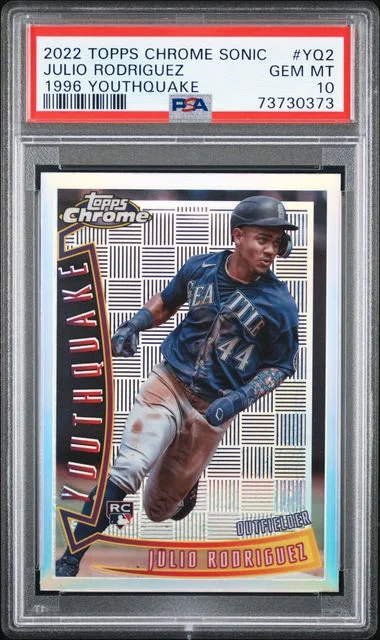 2022 Topps Chrome Julio Rodriguez 1996 Youthquake #YQ-2 card image