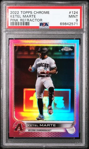 2022 Topps Chrome Ketel Marte Pink Refractor #124 card image