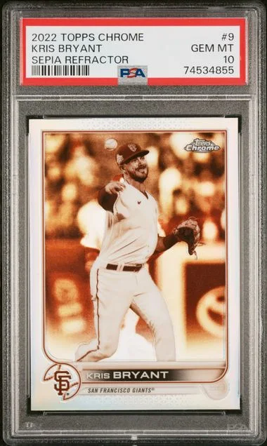 2022 Topps Chrome Kris Bryant Sepia Refractor #9 card image