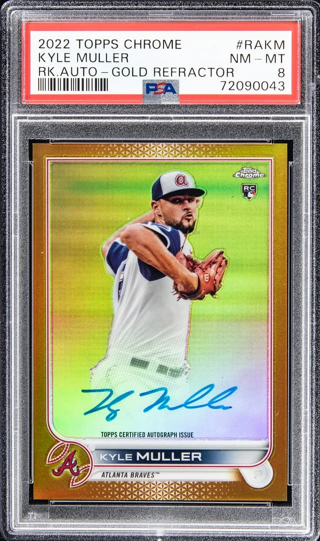 2022 Topps Chrome Kyle Muller Autograph - Gold Refractor #RAKM card image