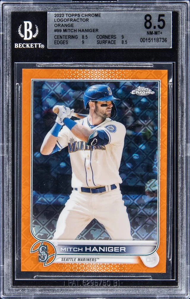 2022 Topps Chrome Logofractor Mitch Haniger Orange #99 card image