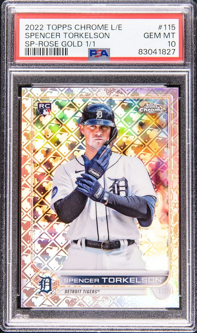 2022 Topps Chrome Logofractor Spencer Torkelson Edition Short Print Rose Gold #115 card image