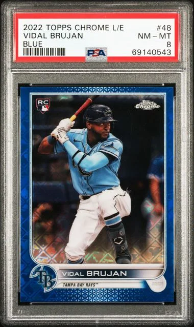 2022 Topps Chrome Logofractor Vidal Brujan Edition Blue #48 card image