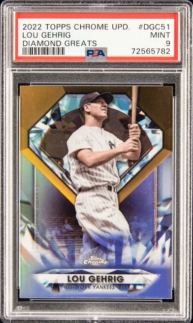 2022 Topps Chrome Lou Gehrig Diamond Greats #Dgc51 card image
