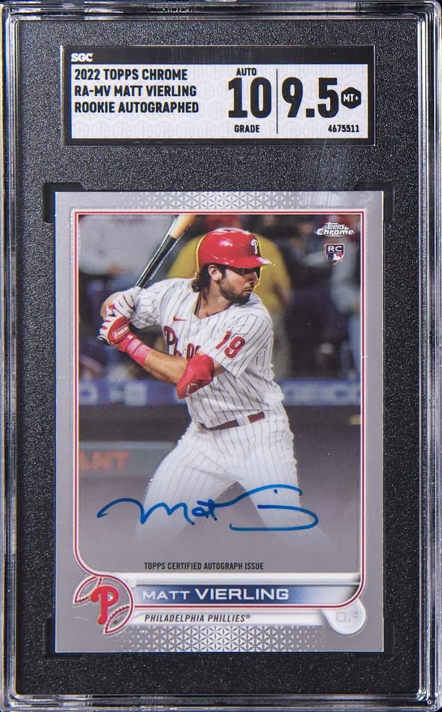 2022 Topps Chrome Matt Vierling Autographed #RA-MV card image