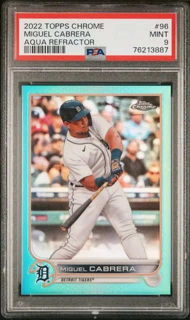 2022 Topps Chrome Miguel Cabrera Negative Refractor #96 card image