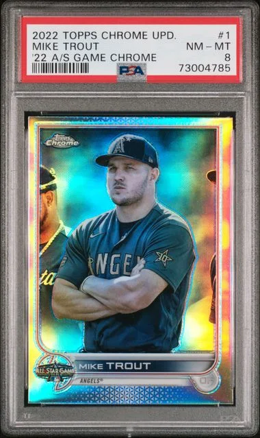 2022 Topps Chrome Mike Trout 2022 All-Star Game Chrome #ASGC-1 card image